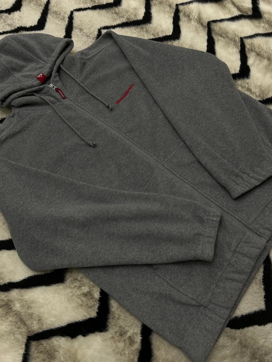 [XL]퀵실버 90s 플리스 후드집업/그레이 상품이미지3