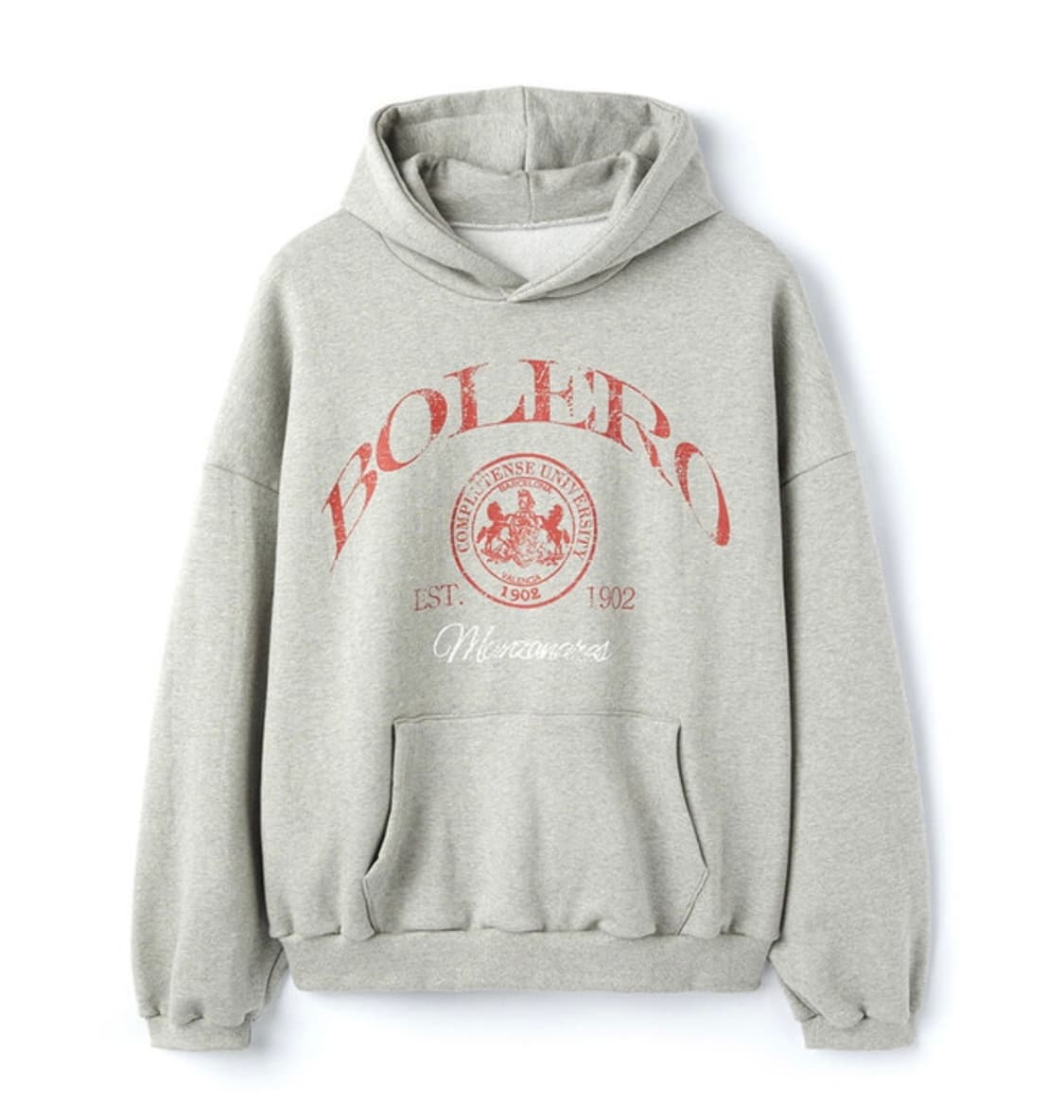 dnsr 오버핏 볼레로 후드티 그레이 상품이미지2