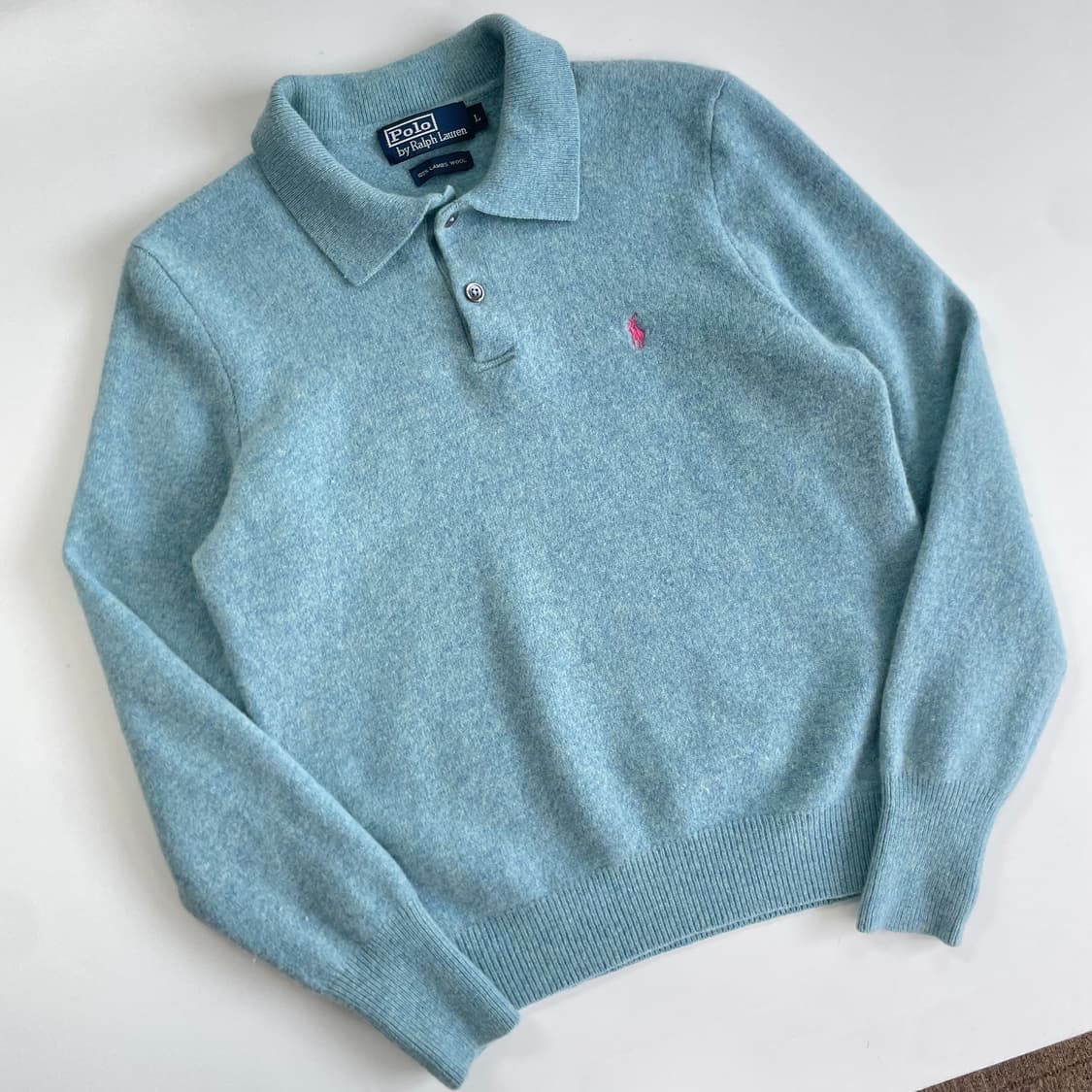 Polo  폴로 랄프로렌 자수 램스울 카라 니트 상품이미지2