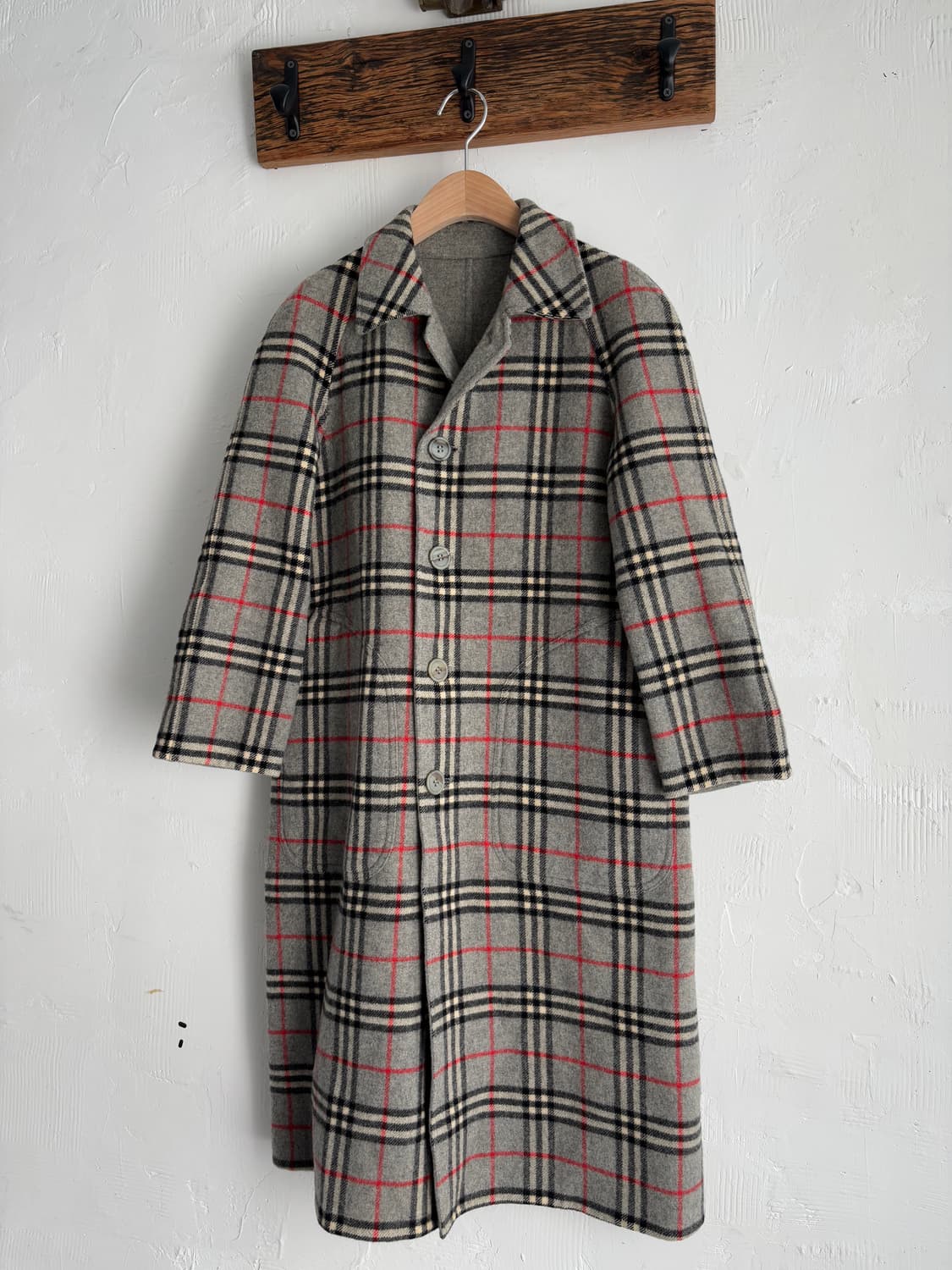 Burberrys 버버리 90s 리버시블 노바체크 그레이 울 상품이미지4