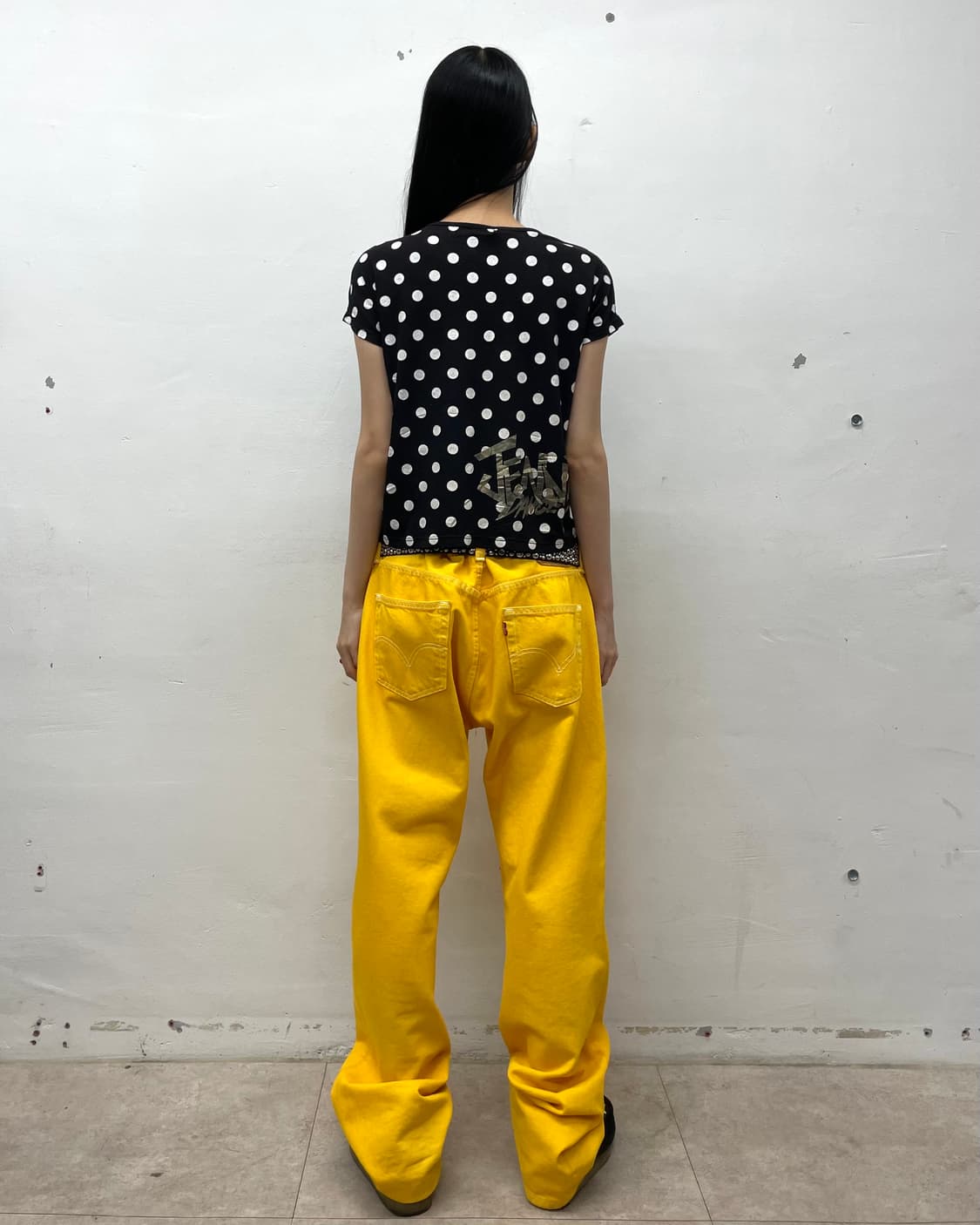 Gold Heart Dot Black T-Shirt  상품이미지7