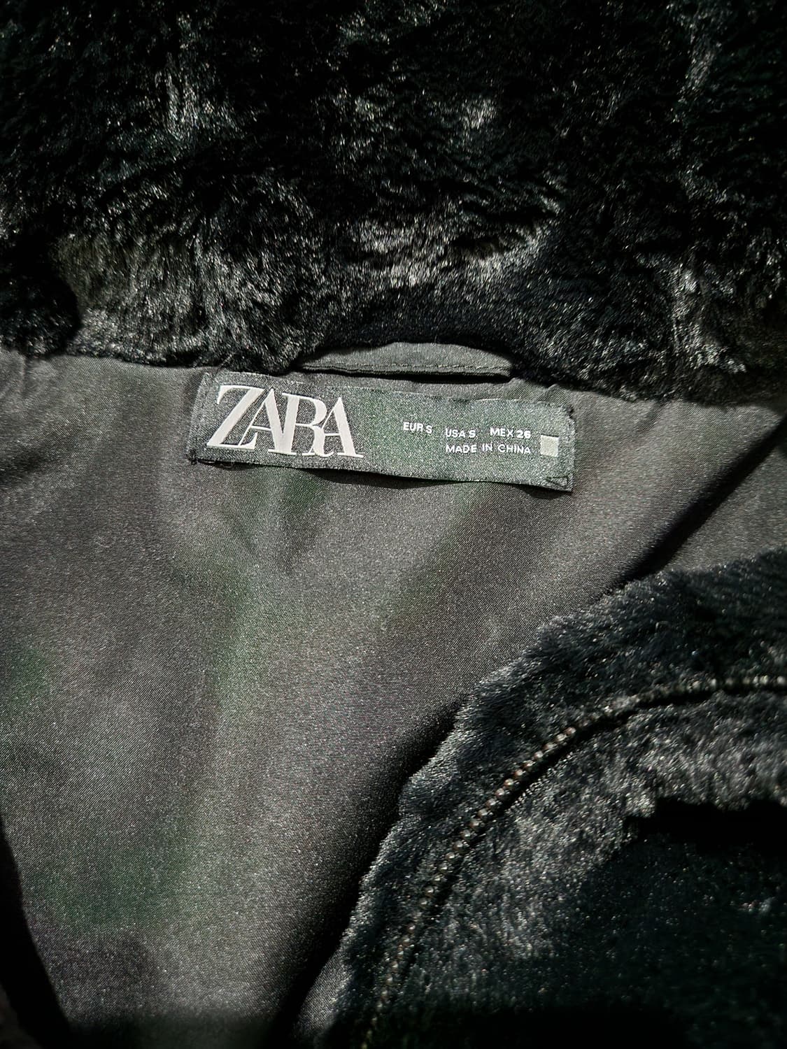 자라 크롭 퍼 후드 자켓 상품이미지3