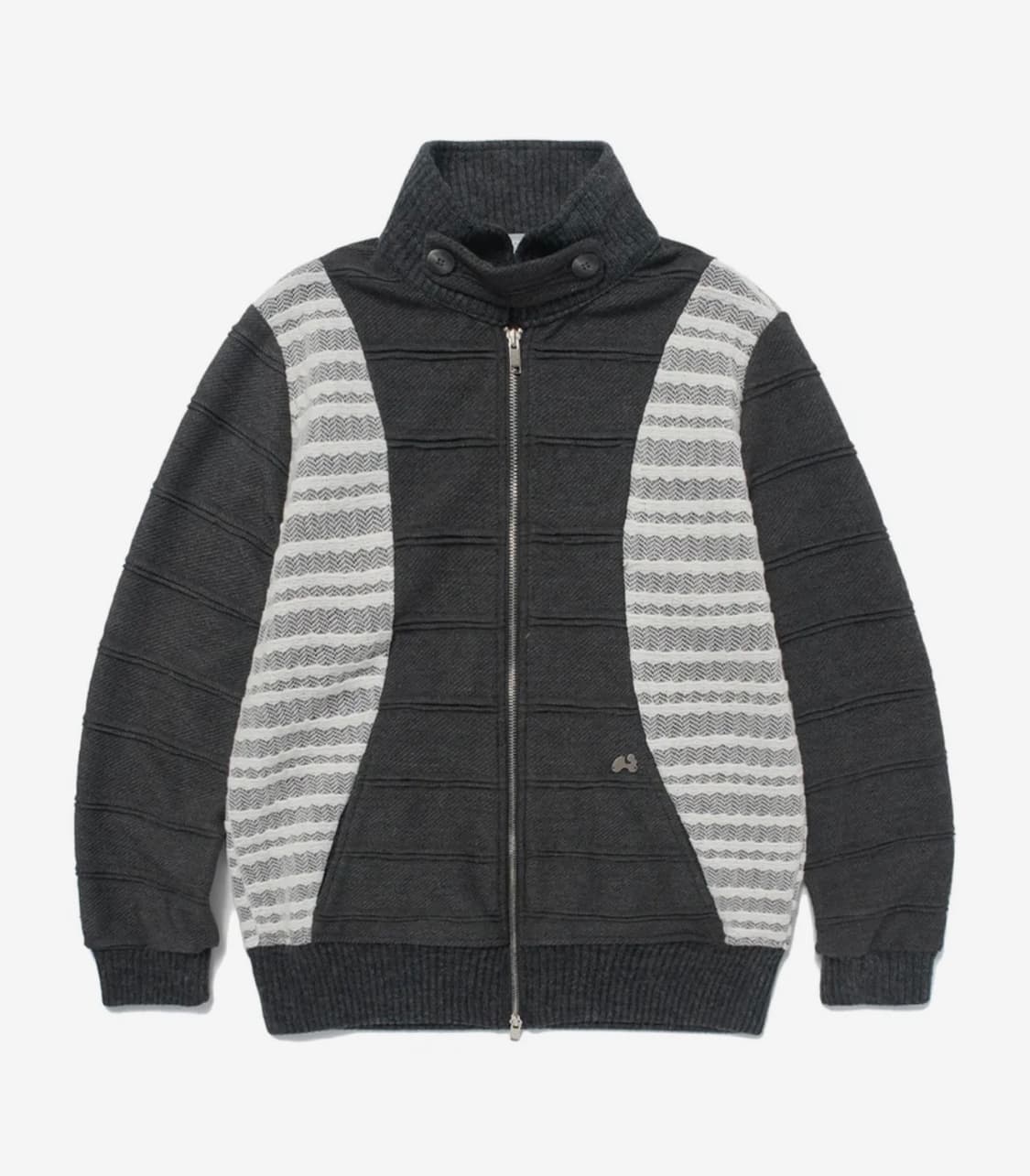 허그유어스킨 플랩 니트 집업 (차콜) 판매 상품이미지1