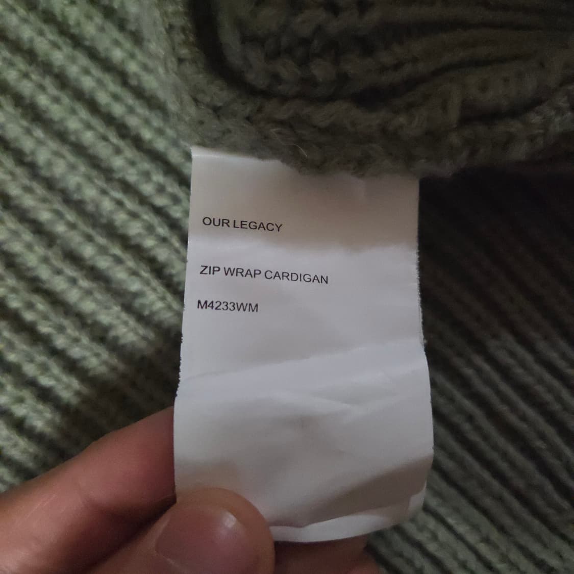 아워레가시 집업 랩 가디건 리파인드그린 쿼티디안 울 50 상품이미지10