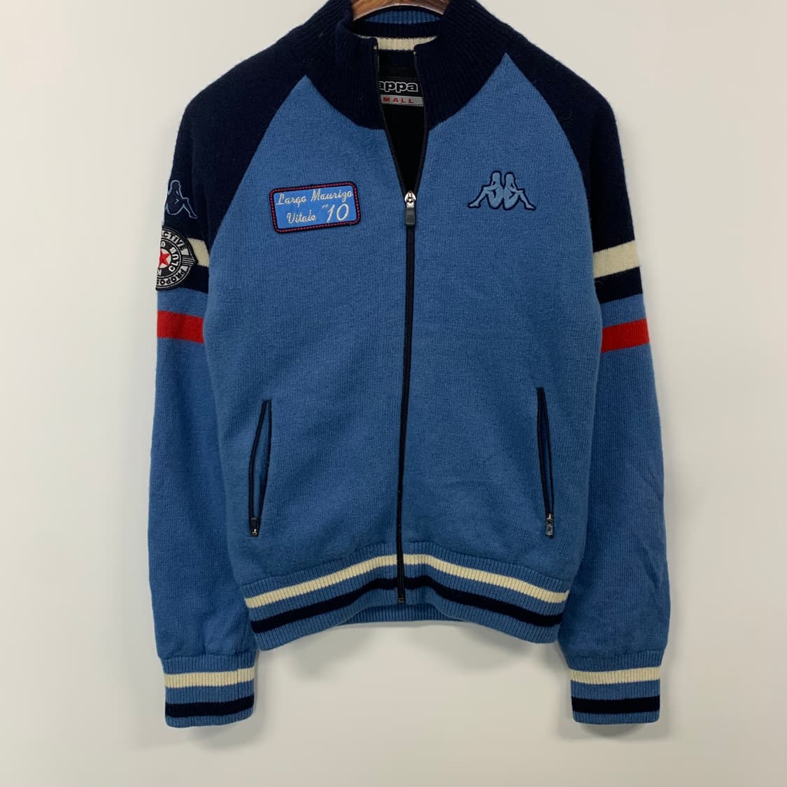 카파 y2k 와투케 블루 니트 집업 가디건 상품이미지2