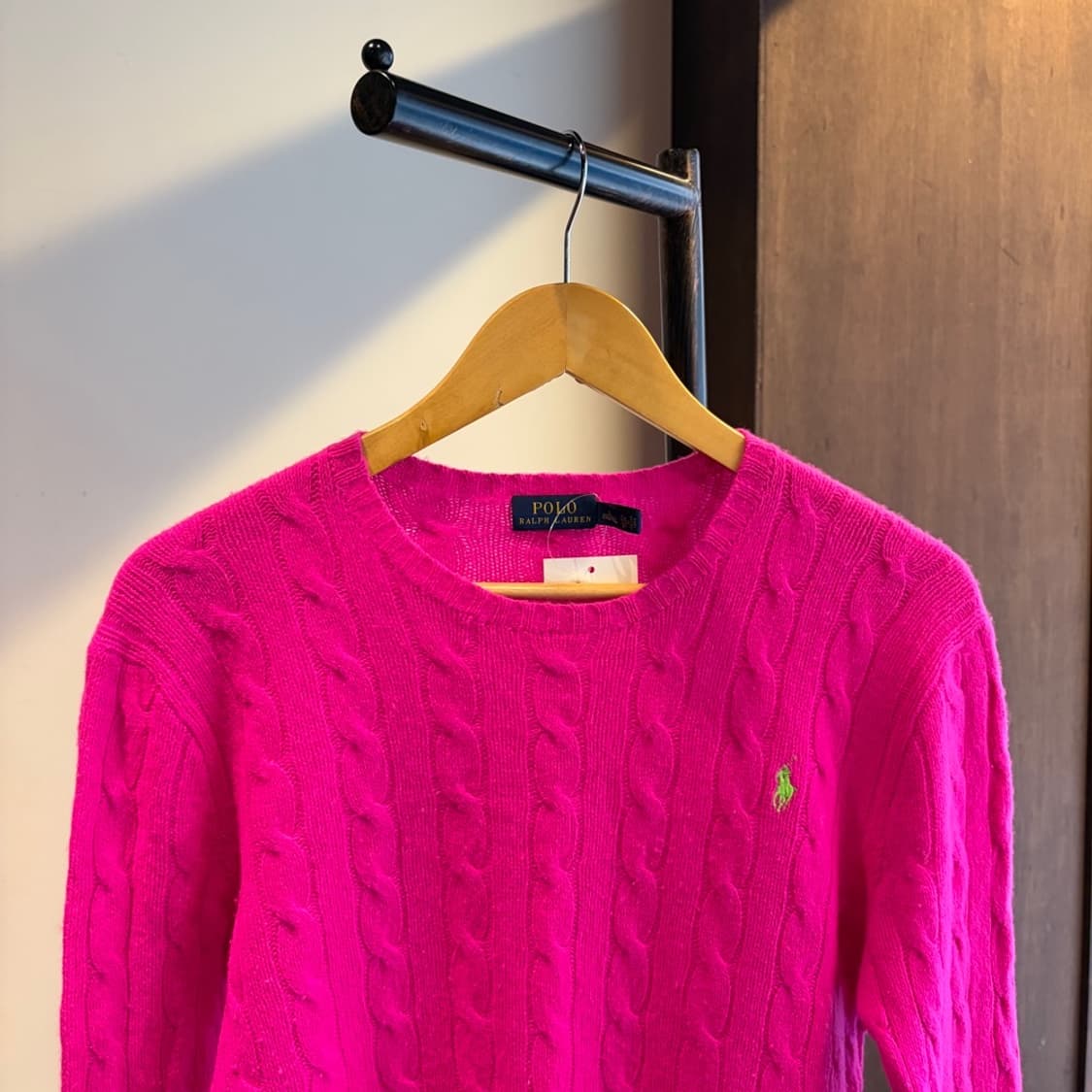15891 - 폴로 랄프로렌 핑크 케이블 울 니트 (울 90% 캐시미어  상품이미지1