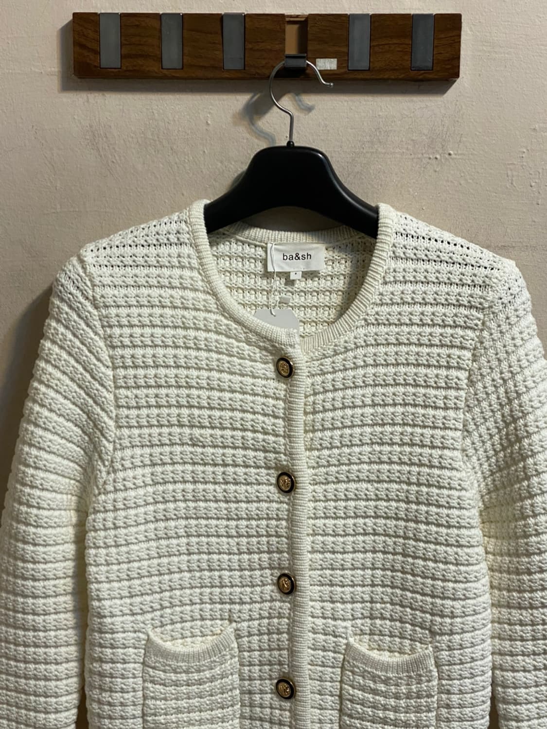바쉬 크림 니트 가디건 상품이미지2