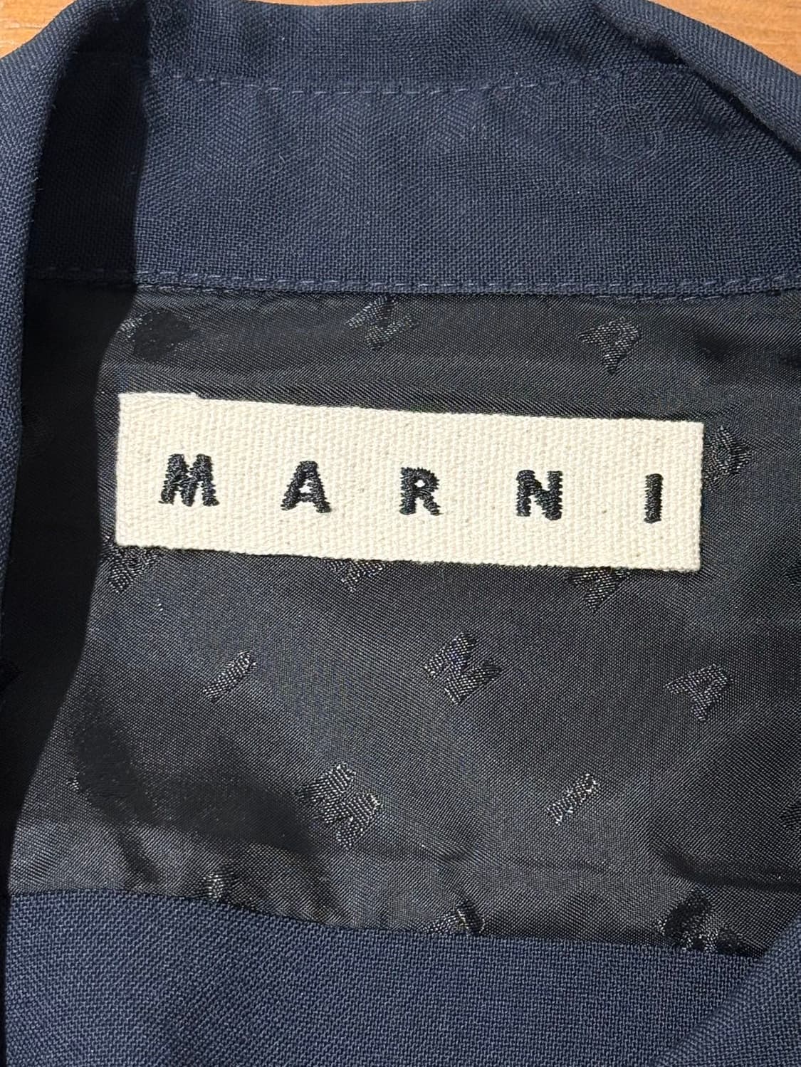 마르니 네이비 라나 버진 울 셔츠 상품이미지7