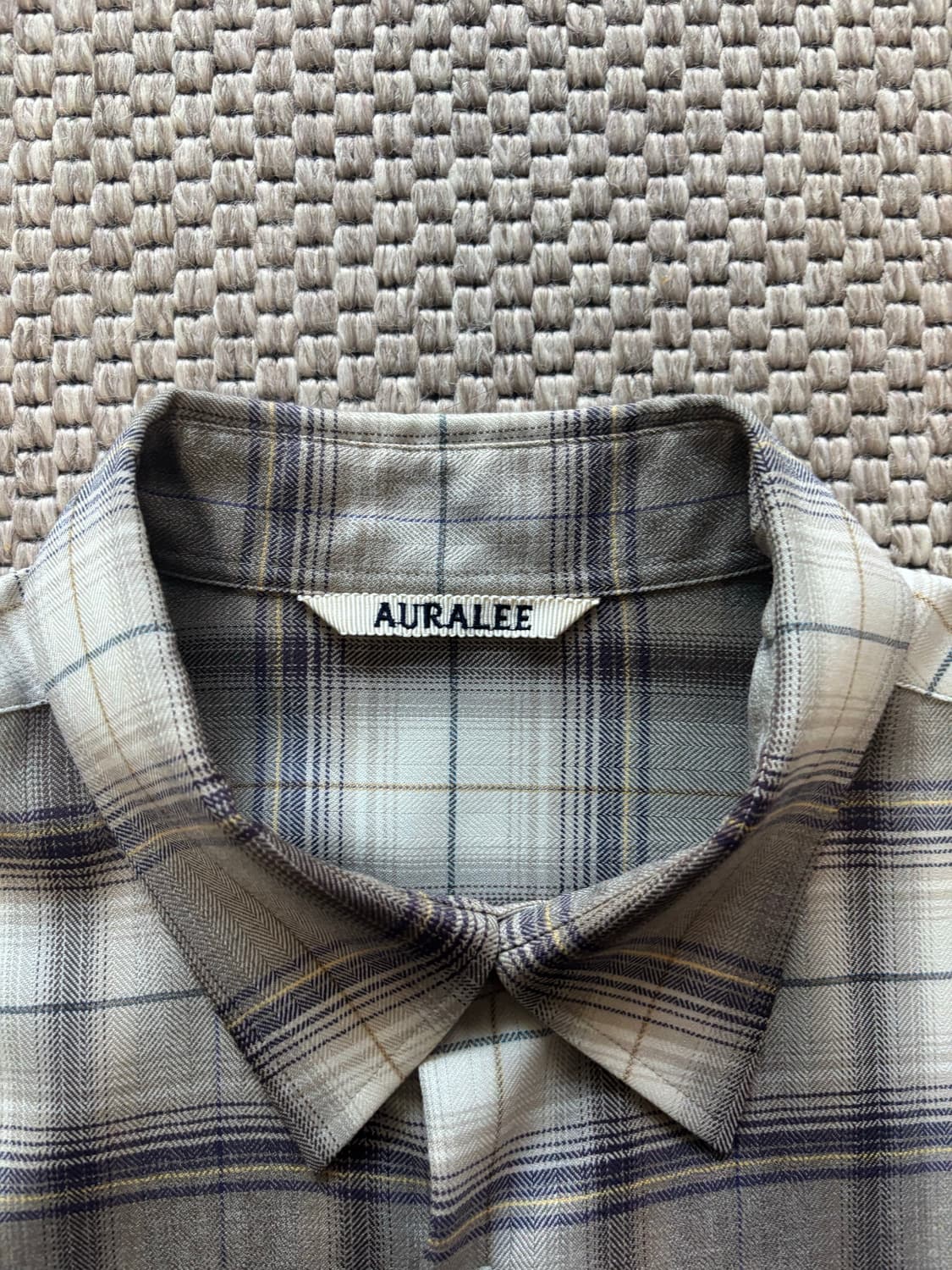 4사이즈) 오라리 체크셔츠 23aw 브라운 상품이미지4