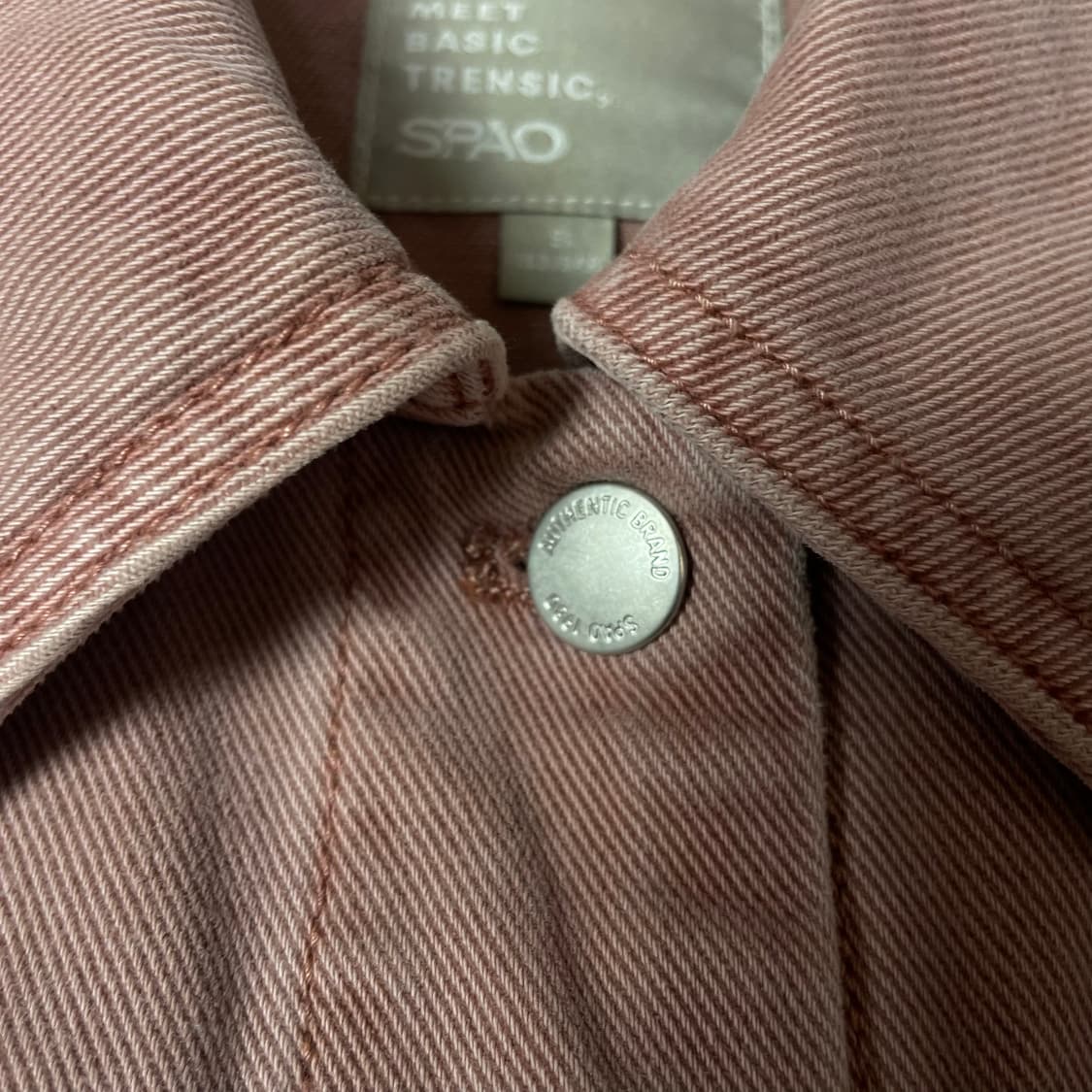 스파오 인디핑크 투포켓 크롭 데님 자켓 S 상품이미지5