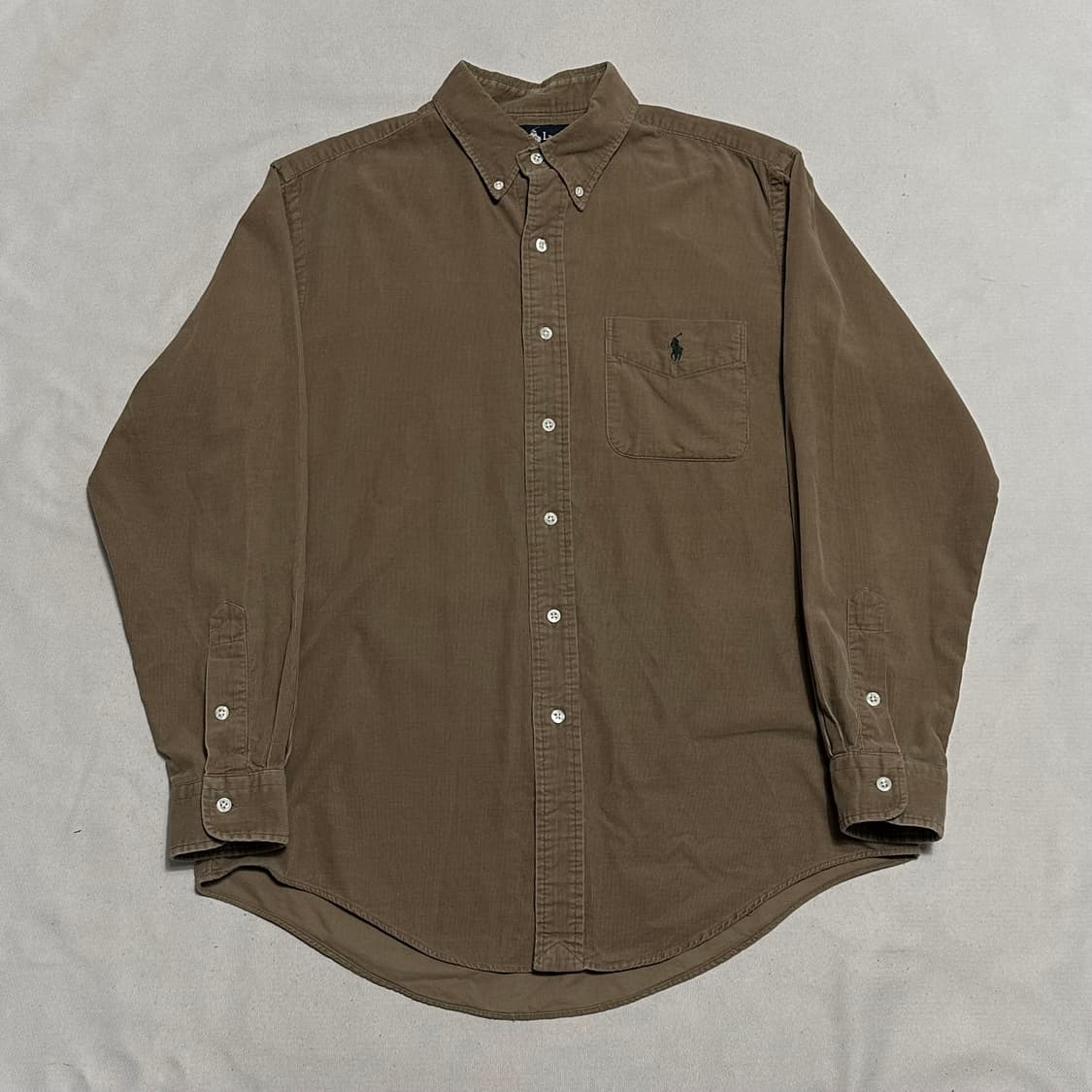 95 폴로랄프로렌 그린 포니 브라운 코튼 셔츠 상품이미지2