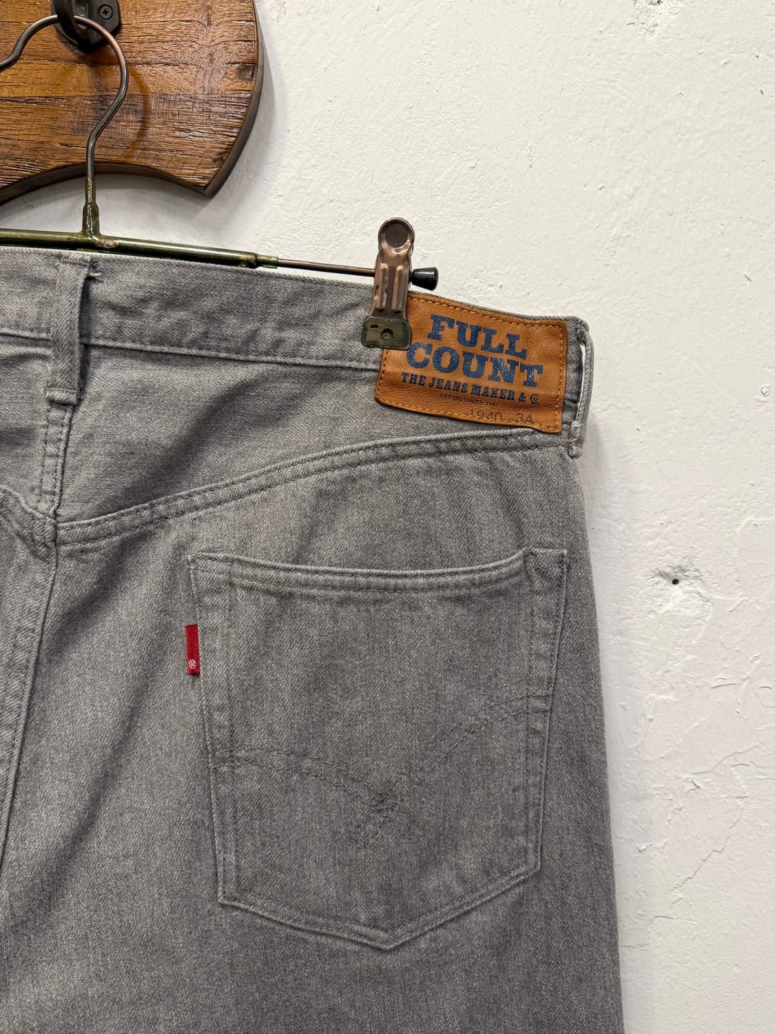 34inch) FULLCOUNT 풀카운트 Gray Selvedge Jea 상품이미지3