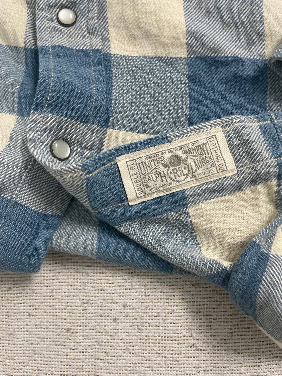 RRL 플래드 트윌 웨스턴 셔츠(L) 상품이미지4