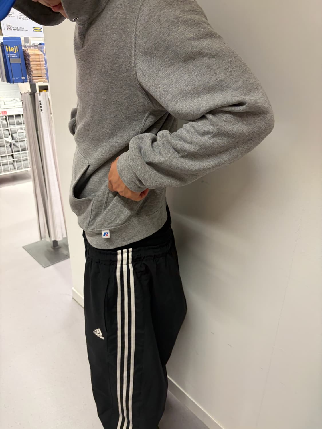 90s RUSSELL 그레이 스웻 후디 상품이미지2