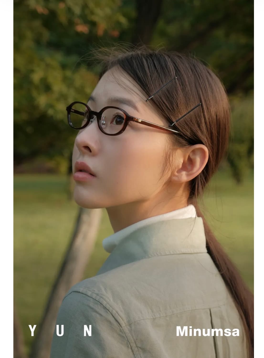 윤 민음사 안경 sunset brown 상품이미지1