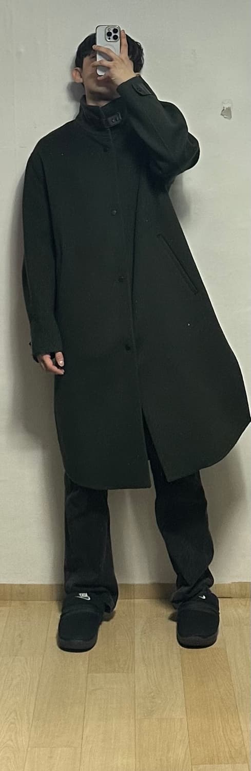 시스템옴므 핸드메이드 하이넥 코트 상품이미지5