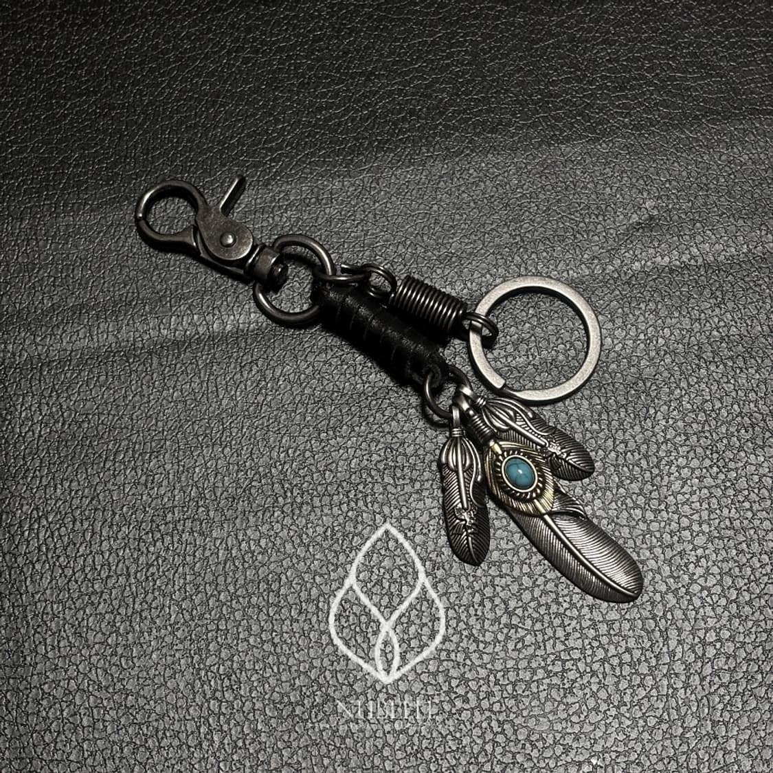 🌗 Turquoise feather keyring / 터키석 깃털 키링 상품이미지9