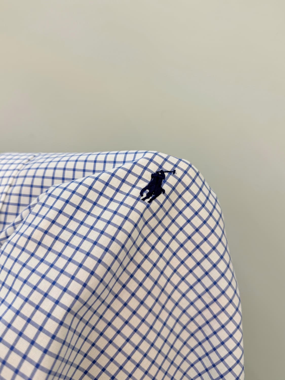 폴로 랄프로렌 오버사이즈 신형 체크패턴 화이트 셔츠 상품이미지3