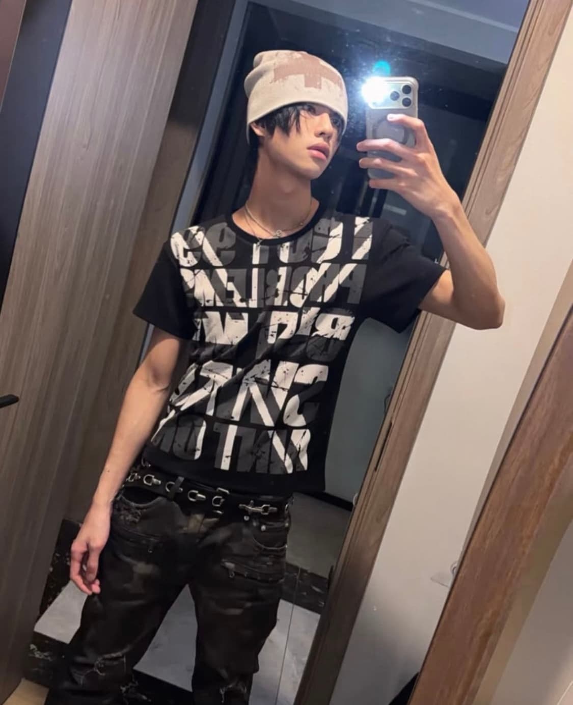 그래피티 프린팅 스트릿 반팔 티셔츠 상품이미지1