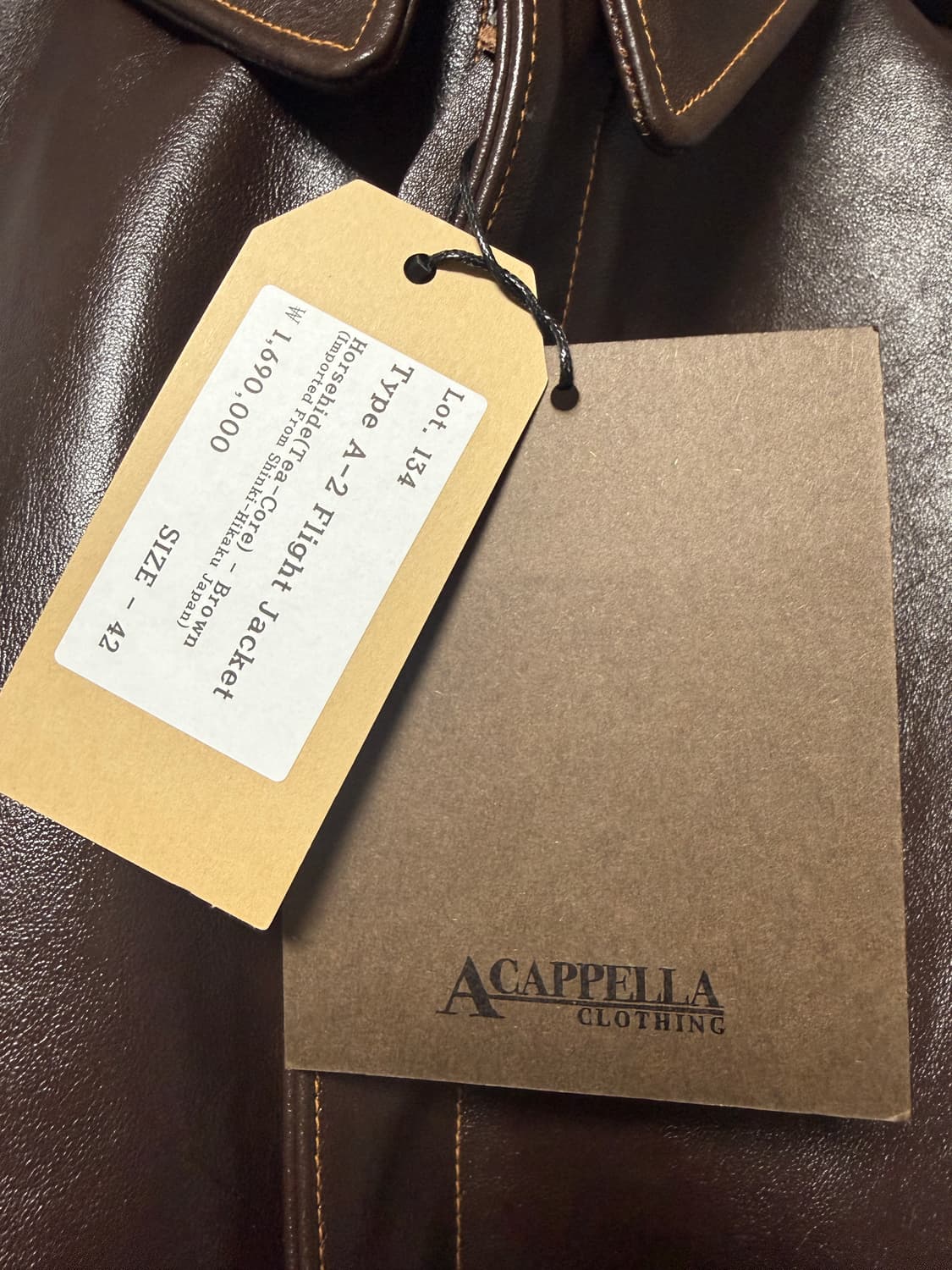 [42] 아카펠라클로딩 Lot.134 a2 자켓 브라운(신키) 상품이미지4
