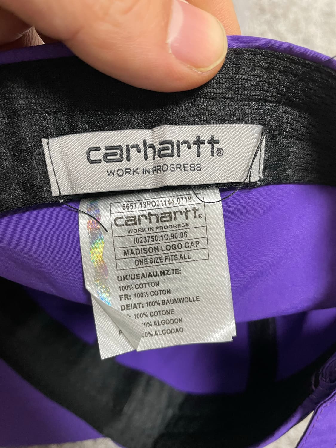 칼하트Carhartt 글씨로고 퍼플 캡 Free 상품이미지5