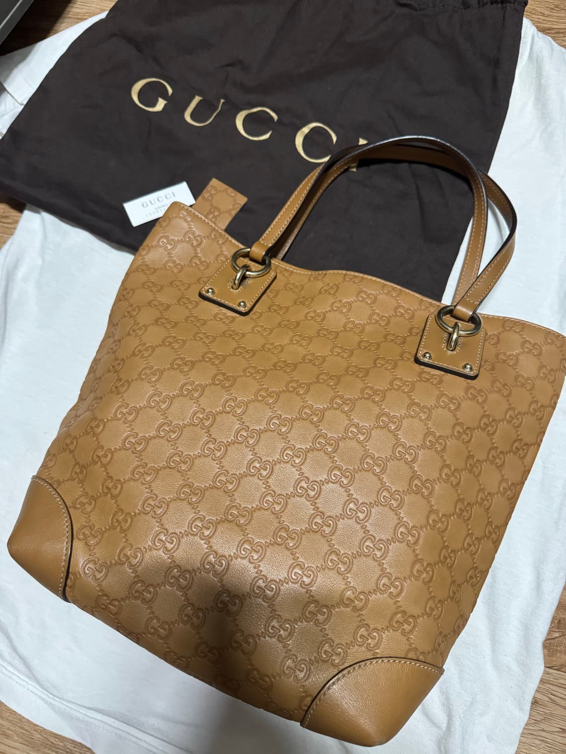 구찌 인터로킹  숄더백 브라운 상품이미지2