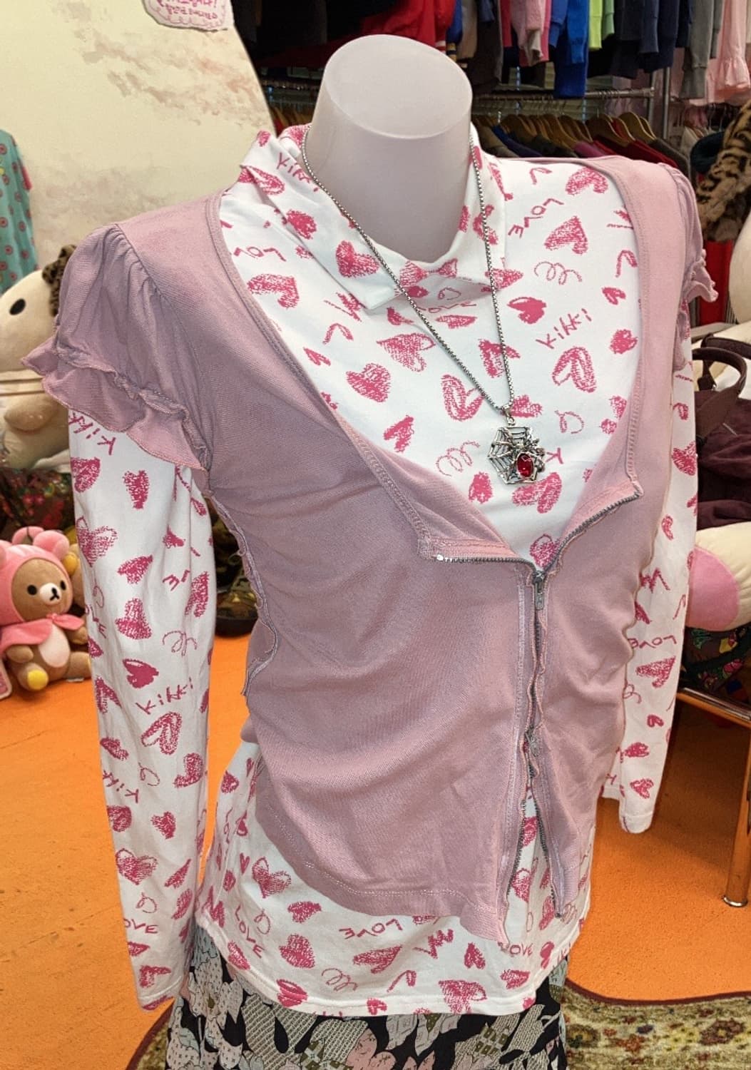 kikki 레터링 폴라 티셔츠 상품이미지5