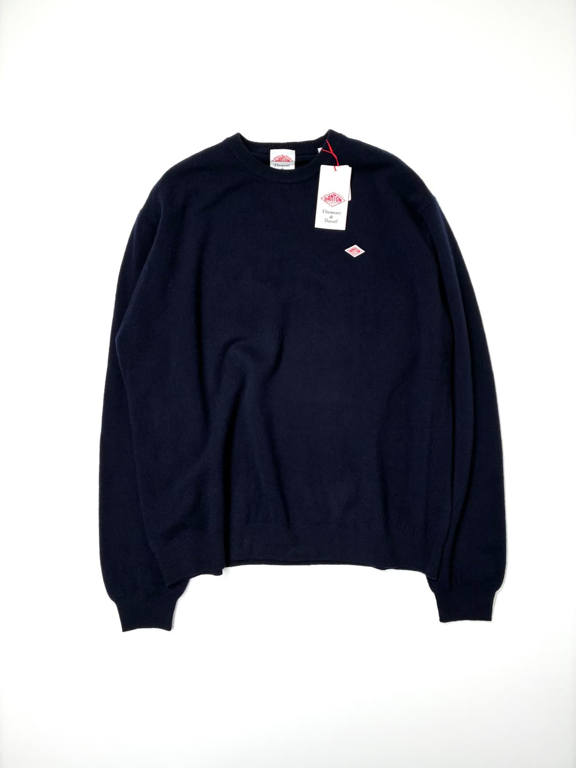 DANTON 단톤 램스울 라운드넥 크루넥 니트 다크 네이비 44사이즈 상품이미지1