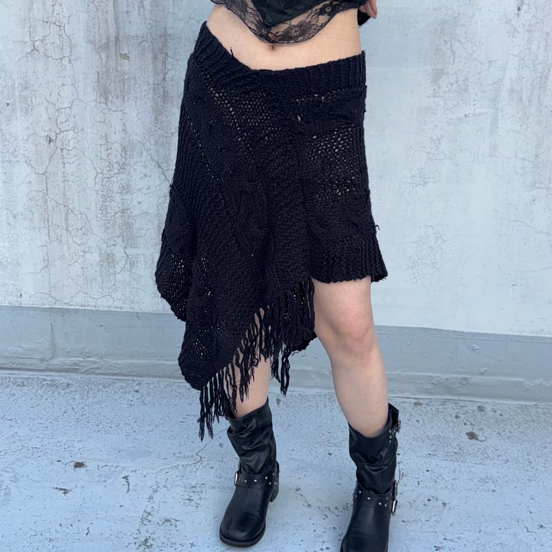 Vintage 레이어드 니트 스커트  상품이미지1