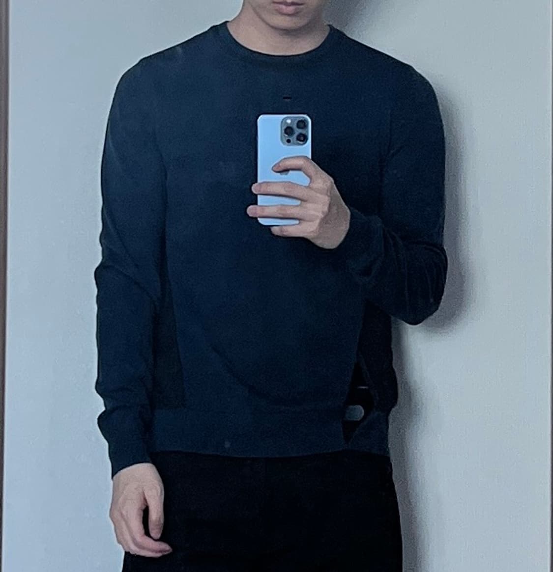 우영미 투톤 니트 상품이미지1