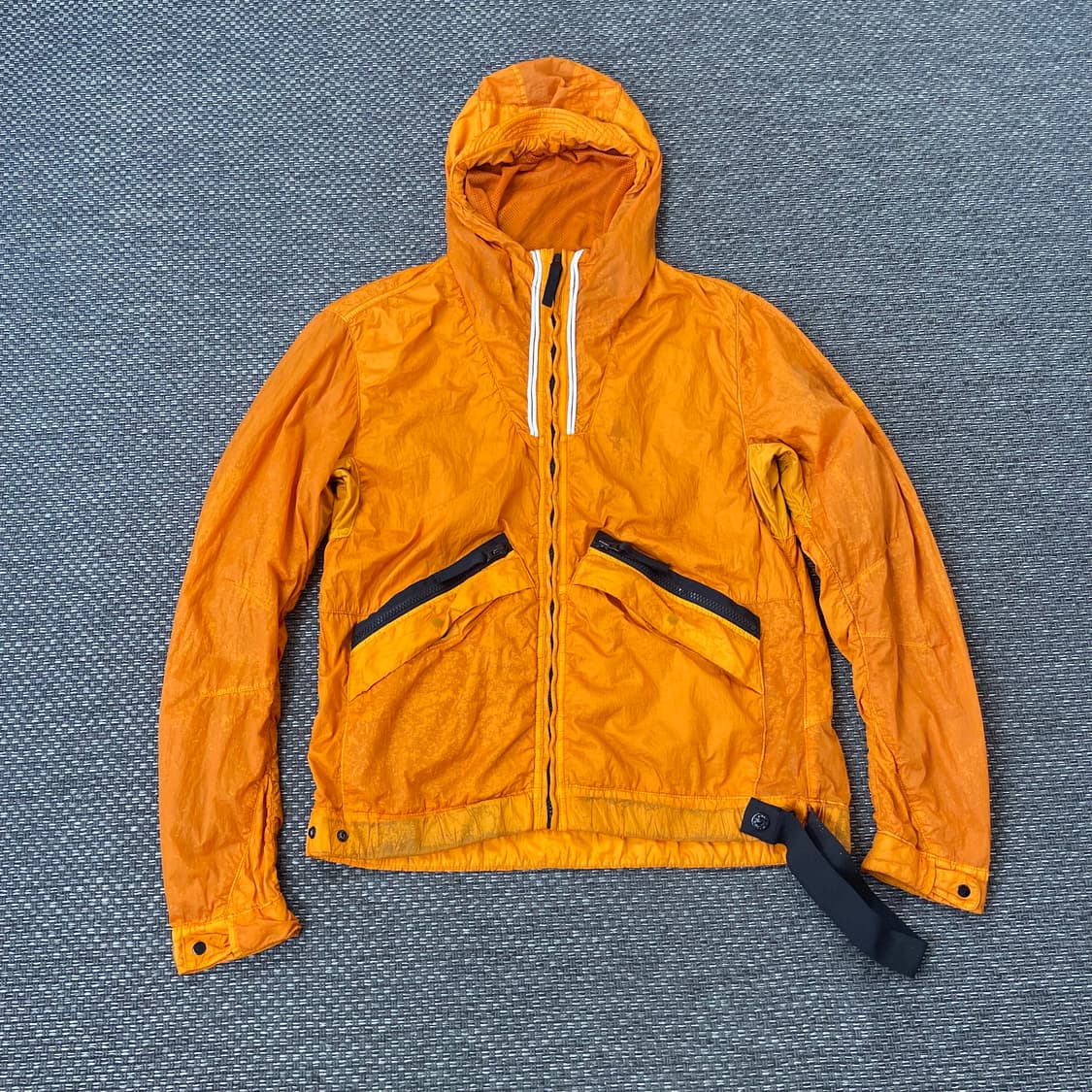스톤아일랜드 오렌지 폴리 후드 바람막이 자켓 상품이미지1