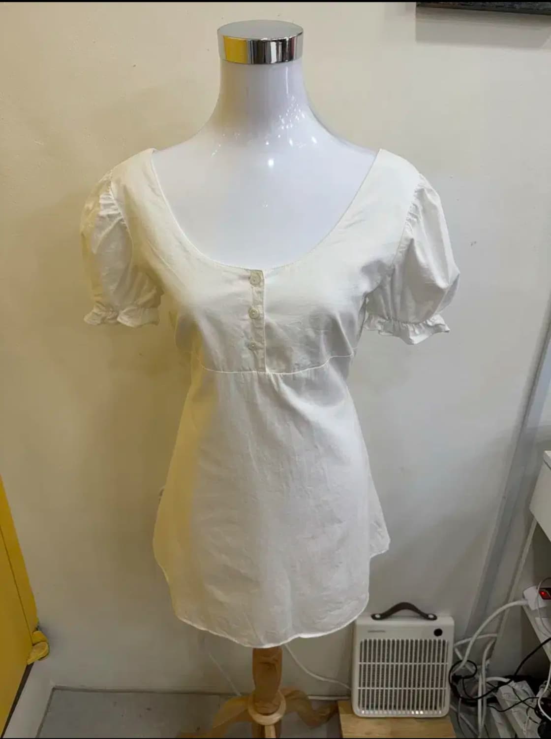 vtg ❤️화이트 퍼프 미니원피스❤️ 상품이미지1