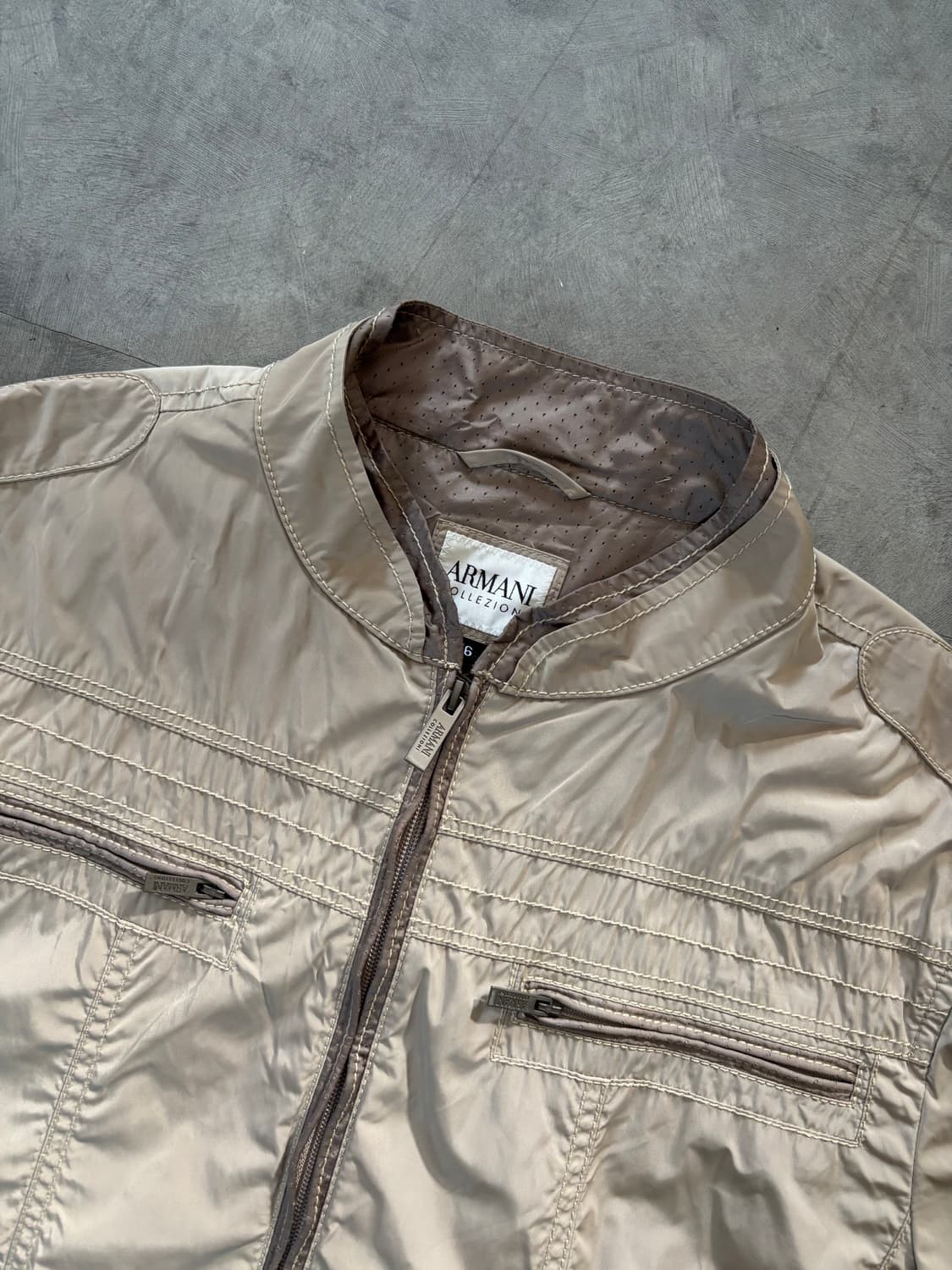Armani Collezioni 아르마니 꼴레지오니 베이지 바이커 자켓 상품이미지6