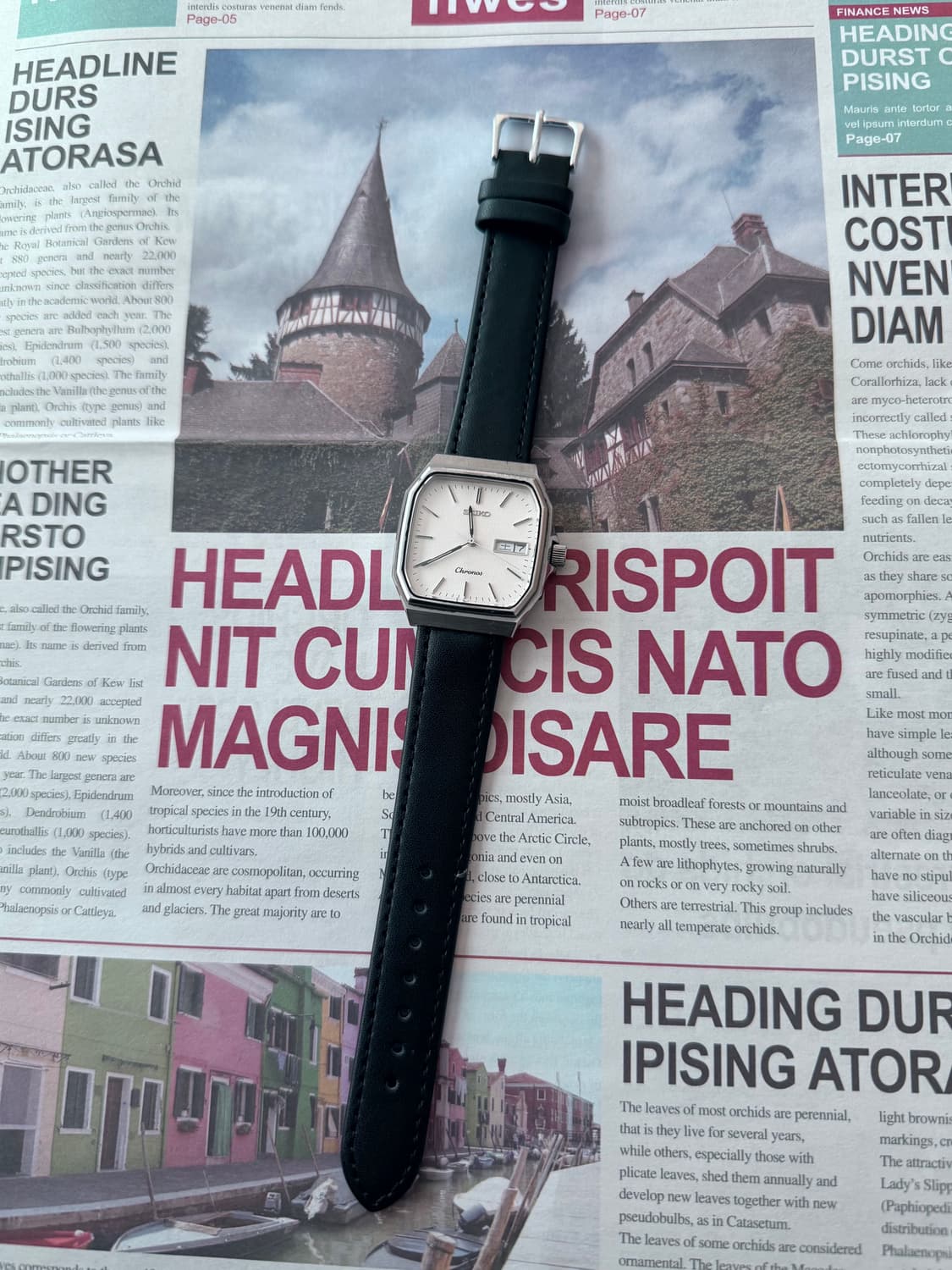 세이코 Seiko Chronos 팔각 스퀘어 데이데이트 상품이미지2