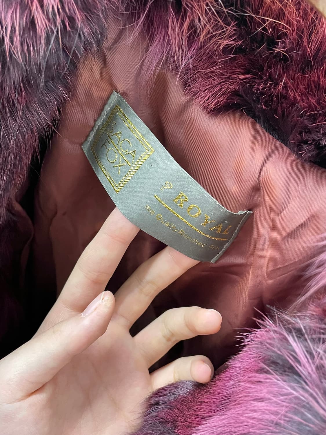 사가폭스 버건디 폭스 퍼자켓 상품이미지3