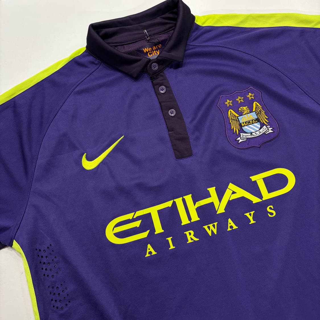 [XL] 나이키 14-15 맨시티 반팔 져지 퍼플 에티하드 B770 상품이미지3