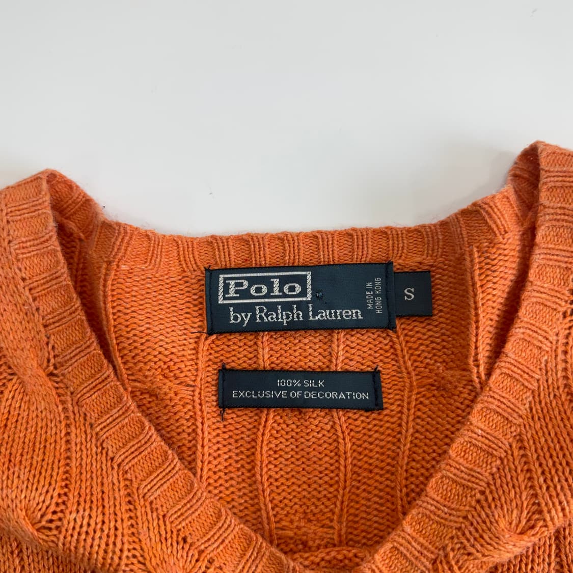 Polo 폴로 네이비 포니 오렌지 케이블 니트  상품이미지5