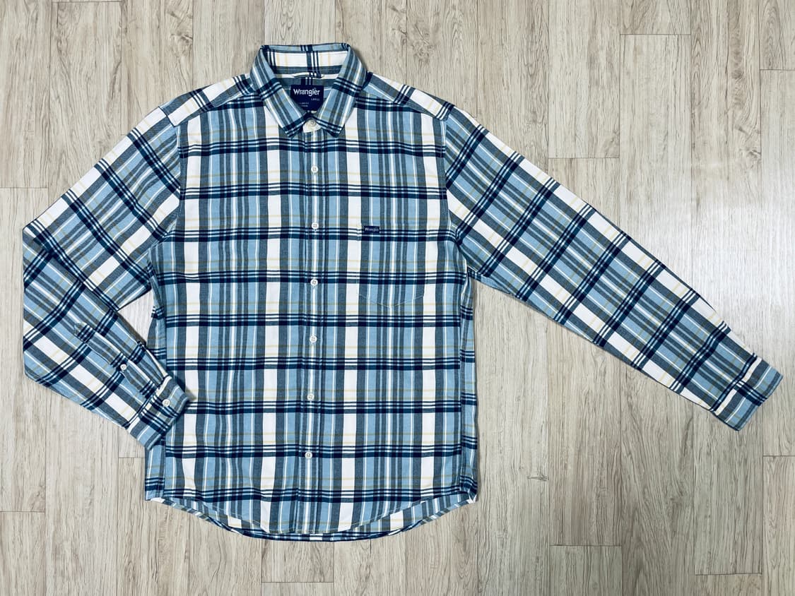 95~100) 70's 복각 랭글러 체크 플란넬셔츠(RRL&LVC&폴로) 상품이미지1