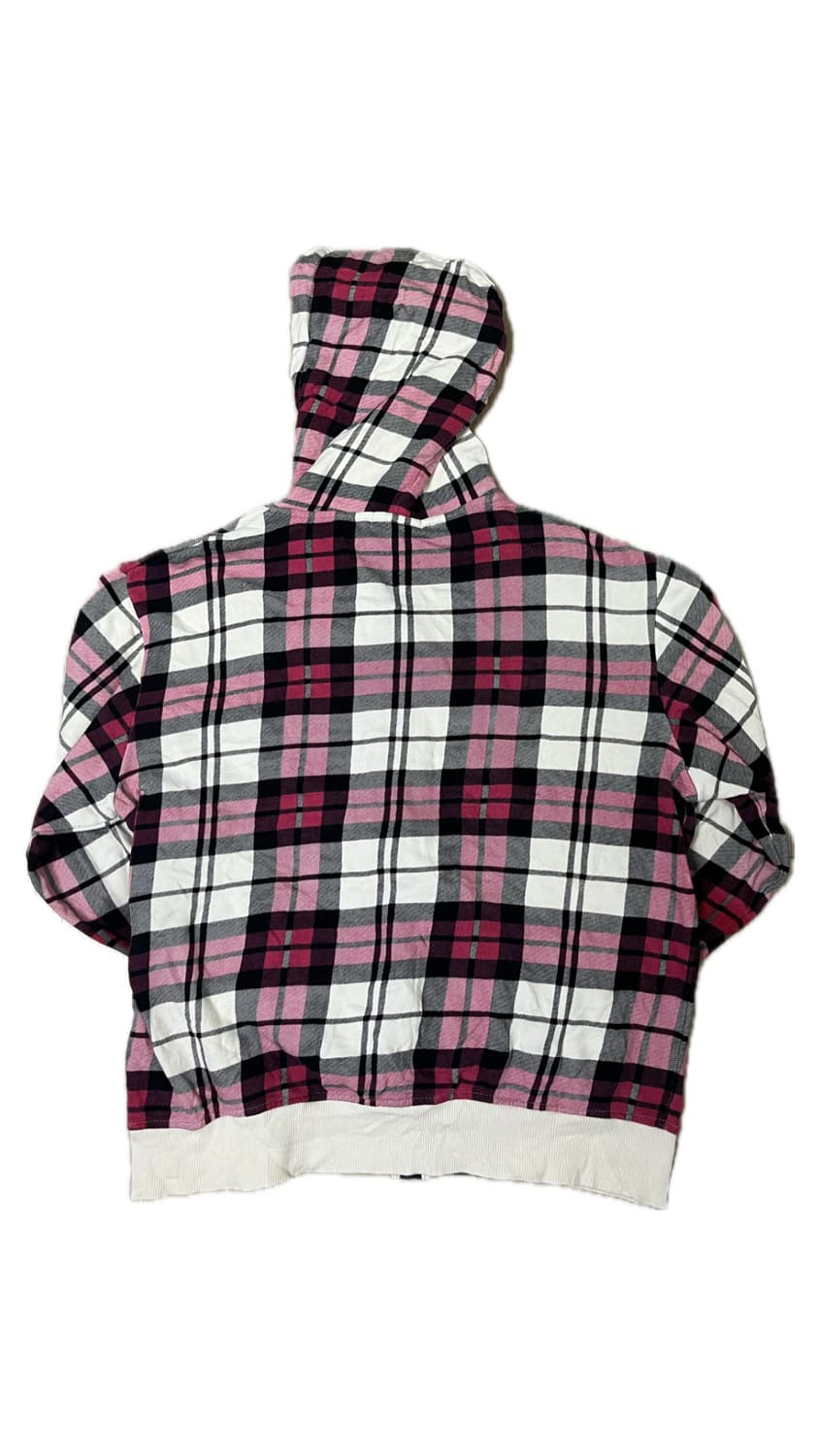 Anti label 핑크 타탄 체크 후드집업 상품이미지6