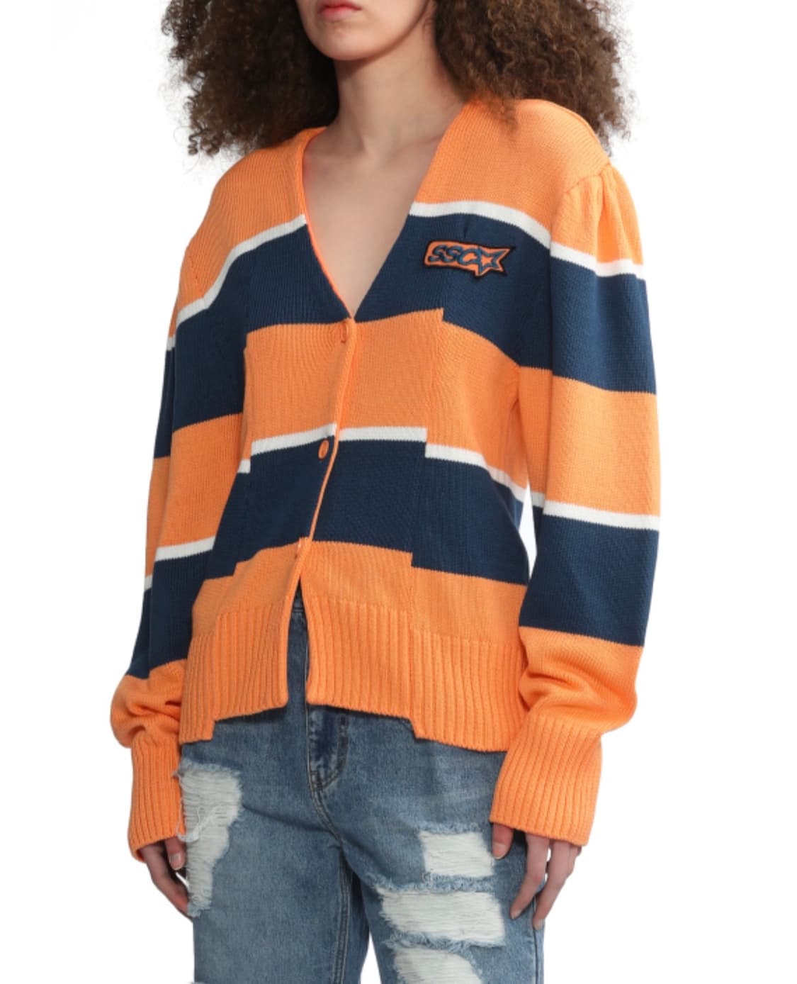 SJYP 스트라이프 가디건 S 상품이미지1