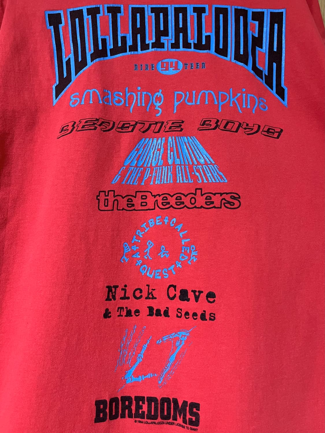 90s 빈티지 밴드티 반팔 티셔츠 / 롤라팔루자 상품이미지4