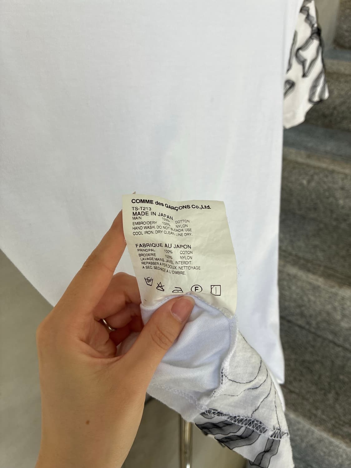 꼼데가르송 트리콧 리본 티셔츠 상품이미지8