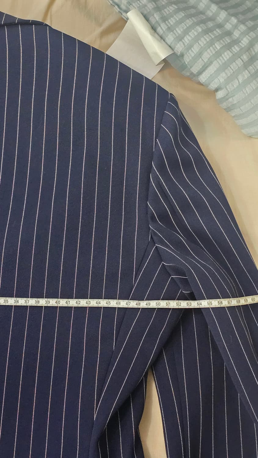 네이비 스트라이프 정장 셋업 100사이즈 상품이미지7