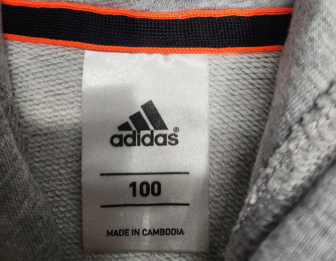 아디다스 그레이 빅로고 후드티 100 상품이미지3