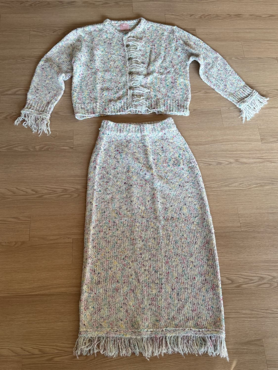 시눈 무스 가디건 스커트 세트 상품이미지5