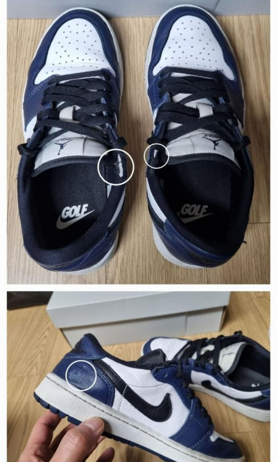 나이키 에어조던1 로우 골프화 미드나잇 네이비 상품이미지10