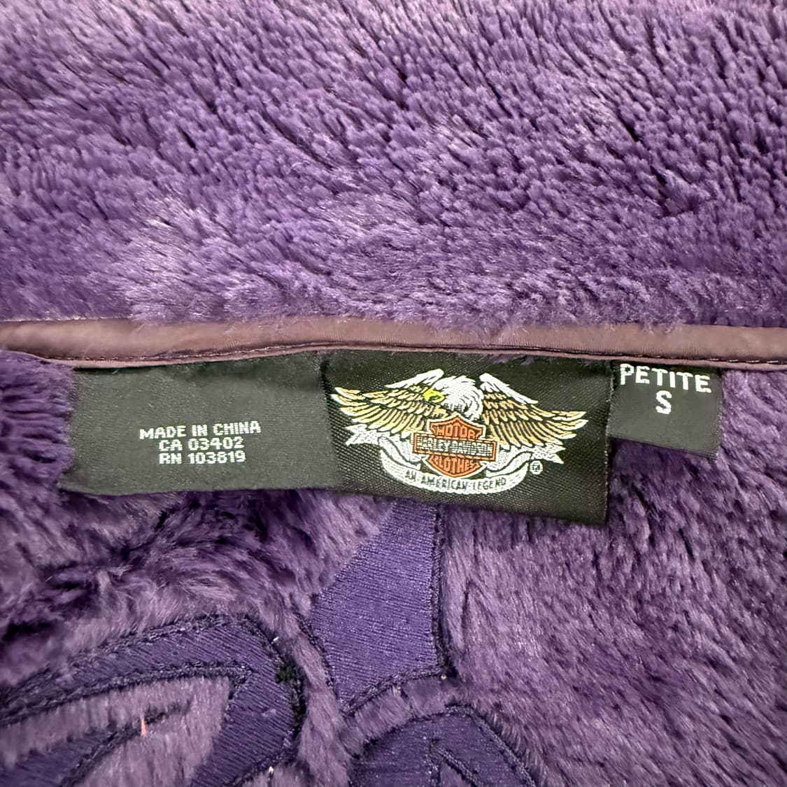 할리 데이비슨 퍼플 털 자켓  상품이미지5