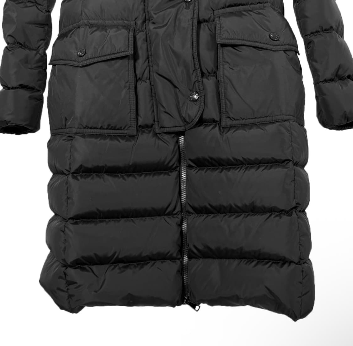 [0사이즈] 몽클레어 여성 클로에 라쿤 퍼 롱패딩 자켓 블랙 상품이미지4