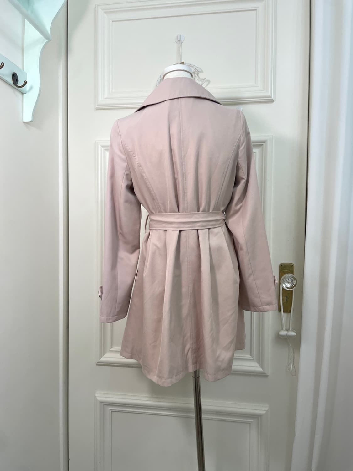 pink lovley spring trench midi coat 상품이미지3