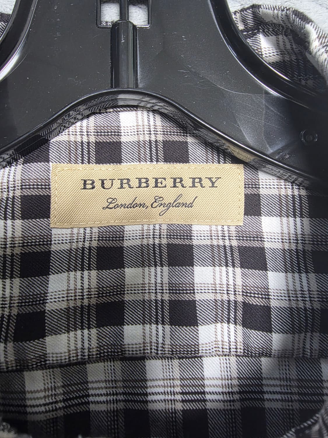 버버리 블랙/화이트 체크 남방 상품이미지2